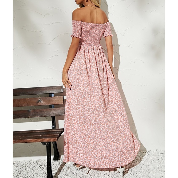 Flower Boho off the shoulder Maxi Dress - Picture 2 of 6